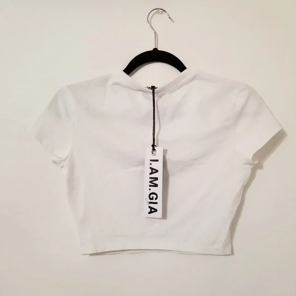 NWT I.AM.GIA Spambot Graffic Crop Tee - P10 - Picture 4 of 5